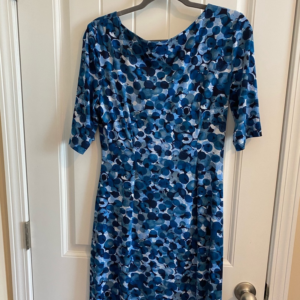 Blue print dress